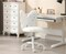 Adjustable Child Vanity Chair Swivel Task Chair Students Reading Chair for Home Bedroom School Dorm, Snowflake White Kids Desk Chair, Butterfly Faux Fur Girls Study Chair,